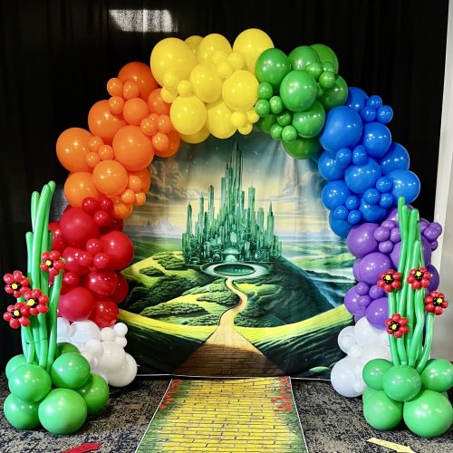rainbow balloons